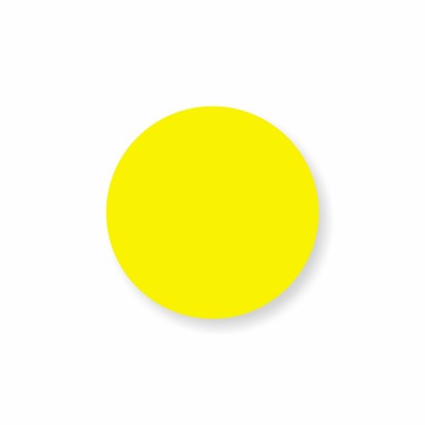 Наклейка. Желтый круг. Предупредительный знак для слабовидящих людей
