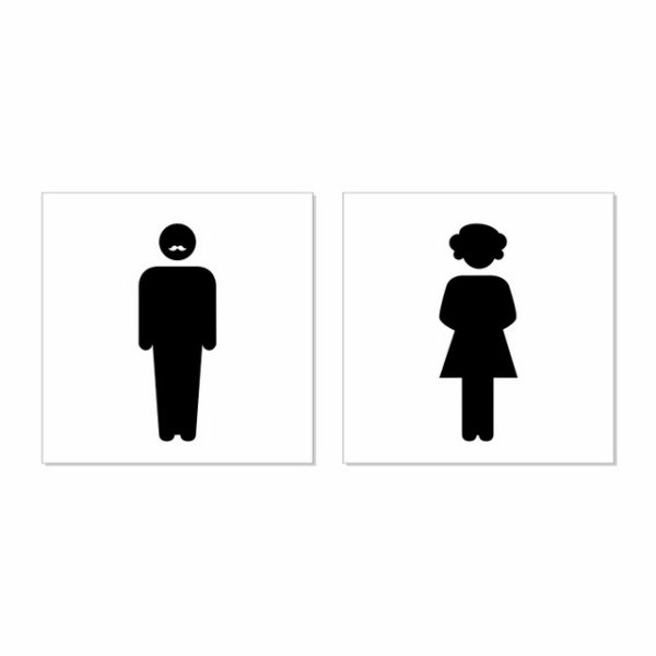 Комплект из двух знаков ”Туалет»