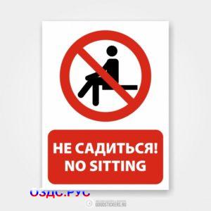 Наклейка «Не садиться! / No sitting»