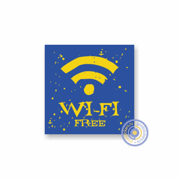 Wi-Fi free. Наклейка