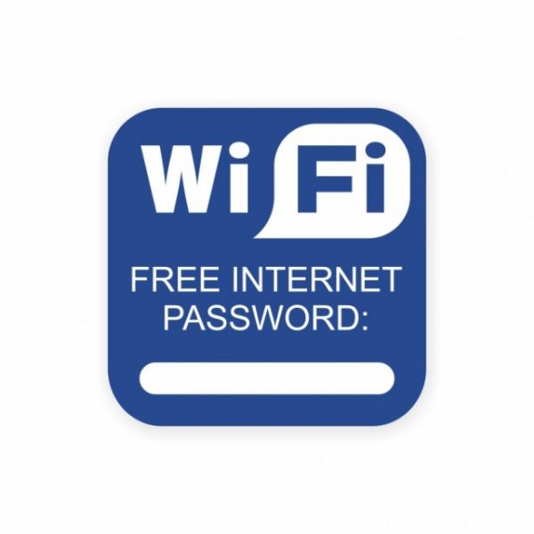 Наклейка Wi-Fi free password