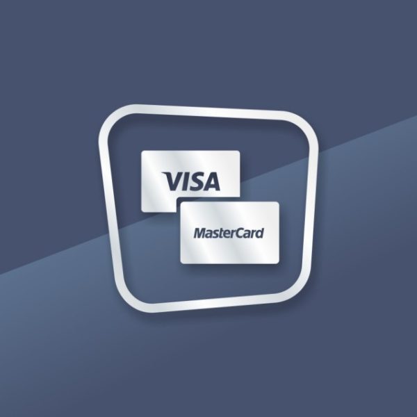 Наклейка «Принимаем карты оплаты. Visa. Mastercard».