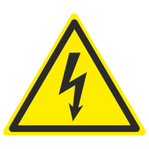 Знак "Опасность поражения электрическим током" (W 08)