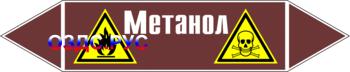 Наклейка для маркировки трубопровода "метанол" (пленка, 358х74 мм)