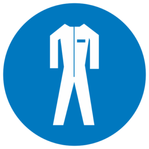 Знак "Работать в защитной одежде" (M 07)