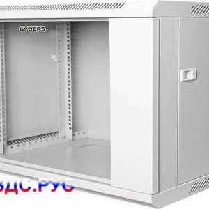 Шкаф настенный 19 дюймовый, 18U, 600х600х901 мм, стеклянная дверь, серый, GDR-186060G