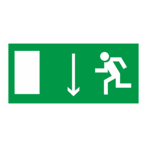 Знак "Указатель двери эвакуационного выхода (левосторонний)" (E 10)