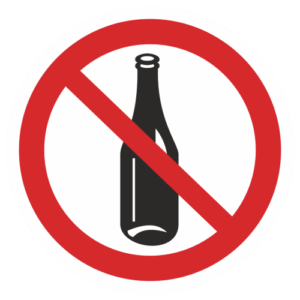 Наклейка “Вход со спиртными напитками запрещен”