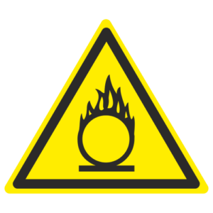 Знак "Пожароопасно. Окислитель" (W 11)