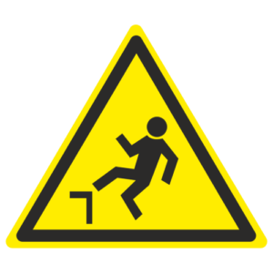 Знак "Осторожно. Возможность падения с высоты" (W 15)