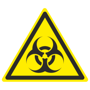 Знак "Осторожно. Биологическая опасность (Инфекционные вещества)" (W 16)