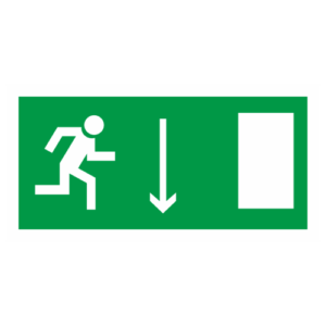 Знак "Указатель двери эвакуационного выхода (правосторонний)" (E 09)