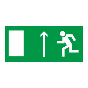 Знак "Направление к эвакуационному выходу прямо" (E 11)