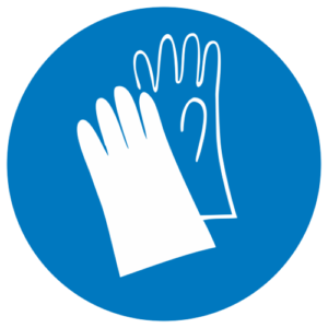 Наклейка "Работать в защитных перчатках" (M 06)